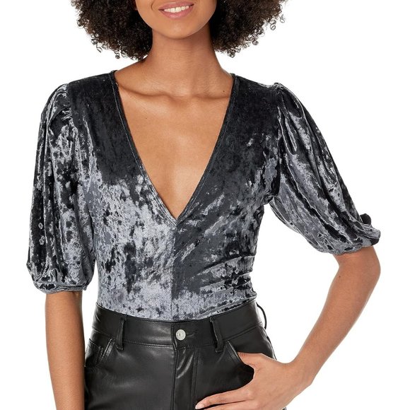 Intimately Free FP~ new ~ Don’t You Wish Velvet Bodysuit in Sunflower Seed ~XL - Picture 14 of 15